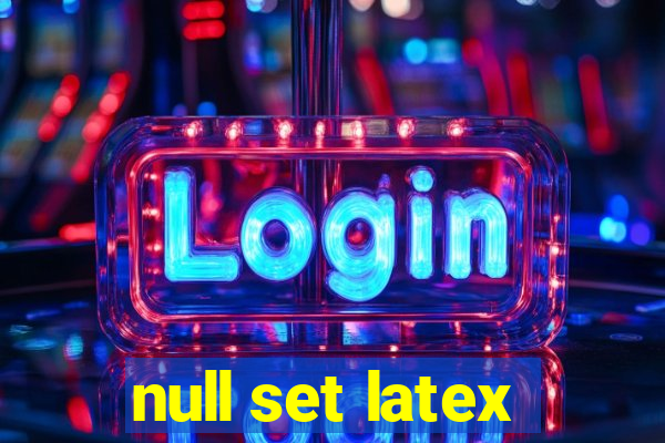 null set latex